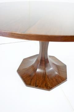 Carlo de Carli Carlo di Carli stunning Carlo De Carli large wood veneer round pedestal dining table 1960 - 2752322
