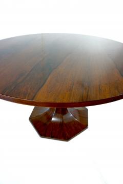 Carlo de Carli Carlo di Carli stunning Carlo De Carli large wood veneer round pedestal dining table 1960 - 2752325