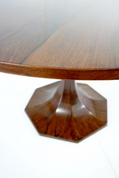 Carlo de Carli Carlo di Carli stunning Carlo De Carli large wood veneer round pedestal dining table 1960 - 2752326