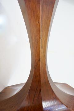 Carlo de Carli Carlo di Carli stunning Carlo De Carli large wood veneer round pedestal dining table 1960 - 2752330