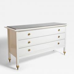 Carlo de Carli white lacquered chest of drawers 1960s  - 4540390