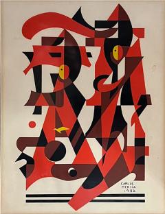 Carlos Merida 1982 Carlos M rida Modernist Artwork Cubist Pre Columbian - 3459861