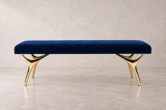 Carlos Solano Granda Crescent Bench Series 60 in Brass by Stamford Modern - 4808947
