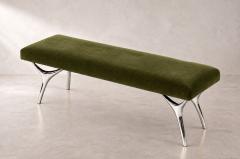 Carlos Solano Granda Crescent Bench Series 60 in Nickel by Stamford Modern - 4808925