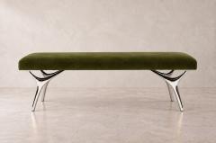 Carlos Solano Granda Crescent Bench Series 60 in Nickel by Stamford Modern - 4808926