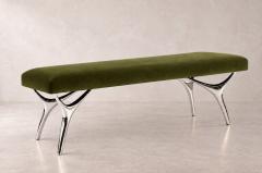 Carlos Solano Granda Crescent Bench Series 60 in Nickel by Stamford Modern - 4808927