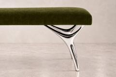 Carlos Solano Granda Crescent Bench Series 60 in Nickel by Stamford Modern - 4808928