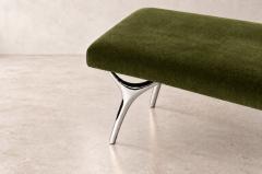 Carlos Solano Granda Crescent Bench Series 60 in Nickel by Stamford Modern - 4808929
