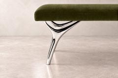 Carlos Solano Granda Crescent Bench Series 60 in Nickel by Stamford Modern - 4808930
