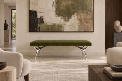 Carlos Solano Granda Crescent Bench Series 60 in Nickel by Stamford Modern - 4808931