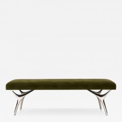 Carlos Solano Granda Crescent Bench Series 60 in Nickel by Stamford Modern - 4811367