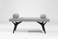 Carlos Solano Granda Crescent Bench in ORB with Dual Bolster Pillows - 3474051