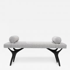 Carlos Solano Granda Crescent Bench in ORB with Dual Bolster Pillows - 3475996
