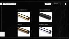 Carlos Solano Granda Crescent Console Table in Brass and Espresso Walnut by Stamford Modern - 4565231