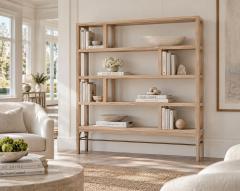 Carlos Solano Granda Linear Bookcase in White Oak by Stamford Modern - 4779221