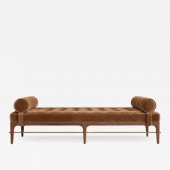 Carlos Solano Granda Linear Daybed Double Bolster in Natural Walnut Series 72 - 4789892