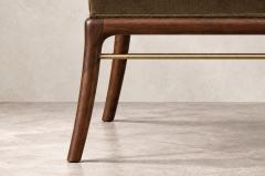 Carlos Solano Granda Sabre Leg Bench Series 48 in Special Walnut by Stamford Modern - 4806644