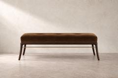 Carlos Solano Granda Sabre Leg Bench Series 60 in Dark Walnut by Stamford Modern - 4806530