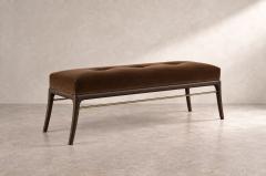Carlos Solano Granda Sabre Leg Bench Series 60 in Dark Walnut by Stamford Modern - 4806531