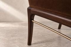 Carlos Solano Granda Sabre Leg Bench Series 60 in Dark Walnut by Stamford Modern - 4806532