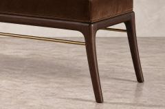 Carlos Solano Granda Sabre Leg Bench Series 60 in Dark Walnut by Stamford Modern - 4806534