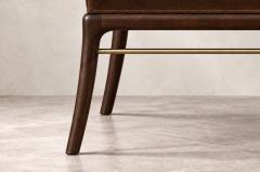 Carlos Solano Granda Sabre Leg Bench Series 60 in Dark Walnut by Stamford Modern - 4806535