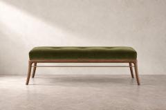 Carlos Solano Granda Sabre Leg Bench Series 60 in Natural Walnut by Stamford Modern - 4806563