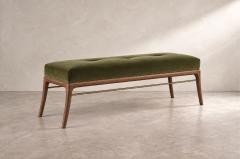 Carlos Solano Granda Sabre Leg Bench Series 60 in Natural Walnut by Stamford Modern - 4806564