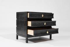 Carlos Solano Granda Stacked Bedside Table in Black Ceruse - 3530461