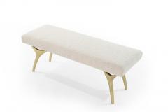 Carlos Solano Granda Stamford Moderns Crescent Bench in Boucl  - 1583623