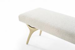 Carlos Solano Granda Stamford Moderns Crescent Bench in Boucl  - 1583634