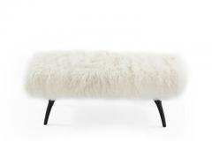 Carlos Solano Granda Stamford Moderns Crescent Bench in Mongolian Wool - 1805230