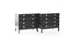 Carlos Solano Granda Stamford Moderns Stacked Bedside Tables in Black Ceruse - 1390620