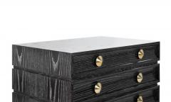 Carlos Solano Granda Stamford Moderns Stacked Bedside Tables in Black Ceruse - 1390626