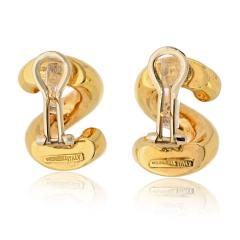 Carlos Weingrill 18K Yellow Gold 1970s Verona Twisted Gold Lapis Earrings - 4324617