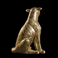 Carlos del Conde Mid Century Welded Brass Leopard Cat Signed Sculpture - 4534339