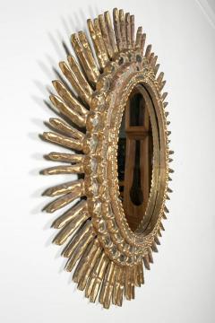 Carlyle Collective Vintage Spanish Oval Giltwood Sunburst Mirror - 736177