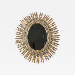 Carlyle Collective Vintage Spanish Oval Giltwood Sunburst Mirror - 736267