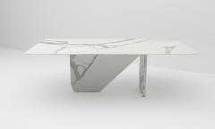 Carlyle Collective White Statuario Dining Table - 571548