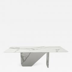 Carlyle Collective White Statuario Dining Table - 573296