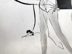 Carlyn Beckman Friedman Female Fashion Illustrator Mid Century Pen and Ink - 4576515