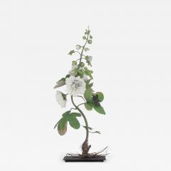 Carmen Almon White Hollyhock with Dragonfly 2025 - 4312102