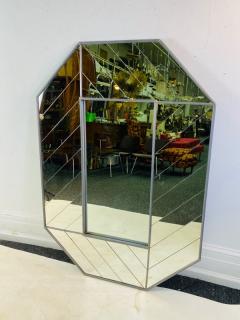 Carol Canner Carvers Guild STUNNING PAIR OF HERRINGBONE ELONGATED OCTAGONAL MIRRORS BY CAROL CANNER - 1609585