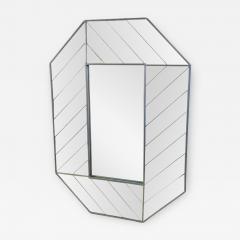 Carol Canner Carvers Guild STUNNING PAIR OF HERRINGBONE ELONGATED OCTAGONAL MIRRORS BY CAROL CANNER - 1610450