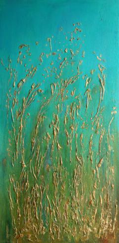Carolyn Miller Golden Grasses Contemporary Diptych - 3273313