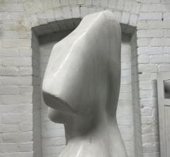 Carrara Marble Sculpture on Pedestal - 2691296