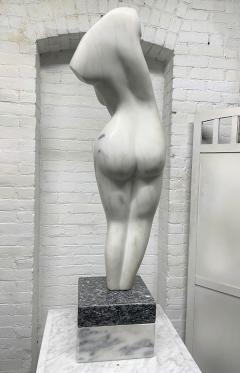 Carrara Marble Sculpture on Pedestal - 2691298