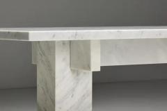 Carrara Marble Table Italy 1970s - 3427170