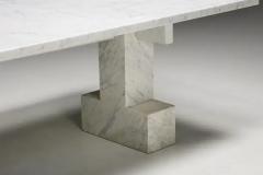 Carrara Marble Table Italy 1970s - 3427172