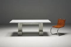 Carrara Marble Table Italy 1970s - 3427175